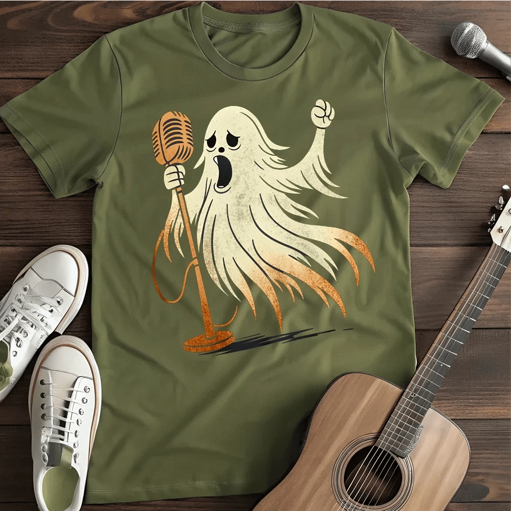 Printify T-Shirt Military Green / S Rocking Ghost T Shirt