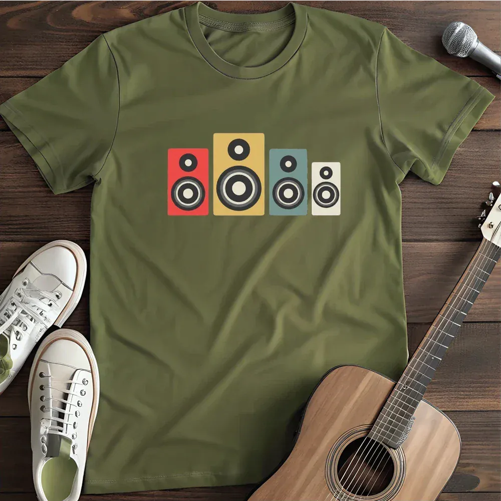 Printify T-Shirt Military Green / S Sound System T Shirt