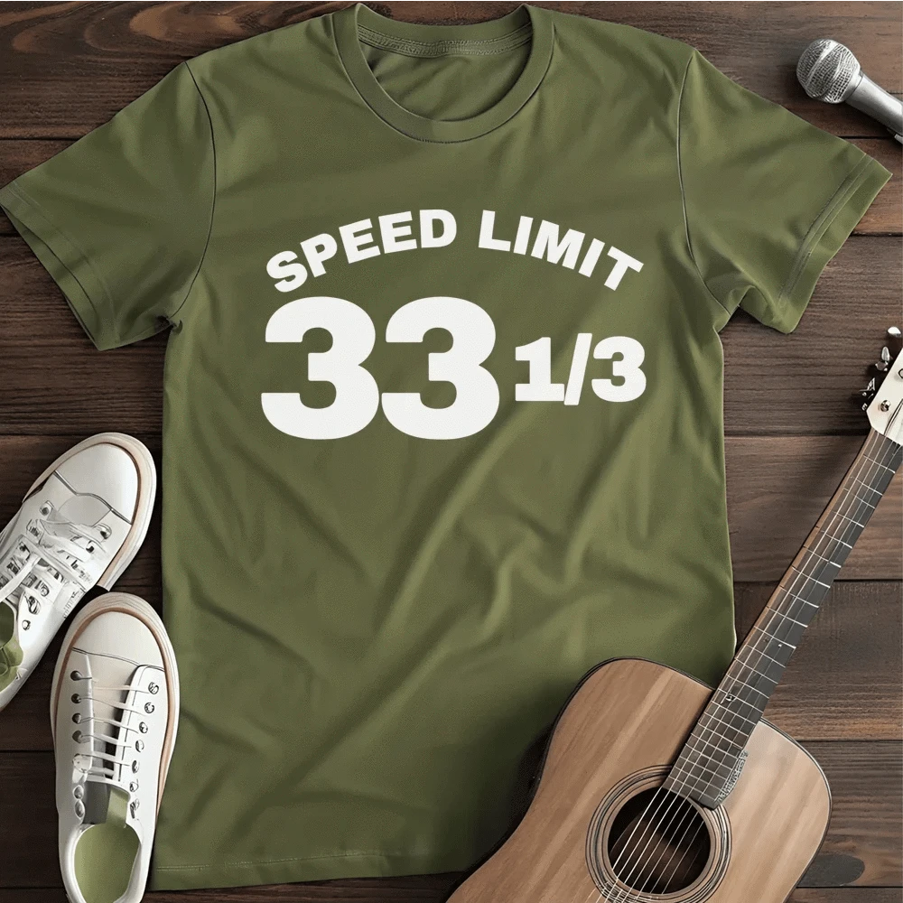 Printify T-Shirt Military Green / S Speed Limit T Shirt 2