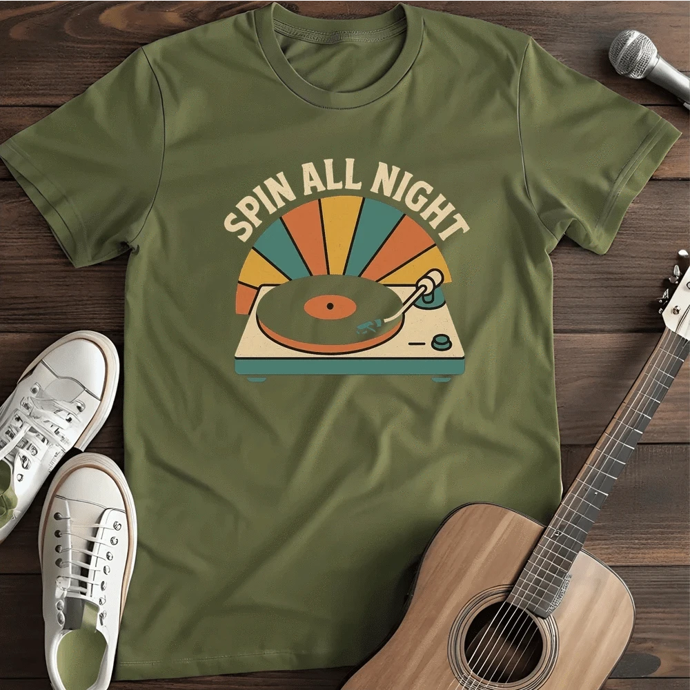 Printify T-Shirt Military Green / S Spin T Shirt