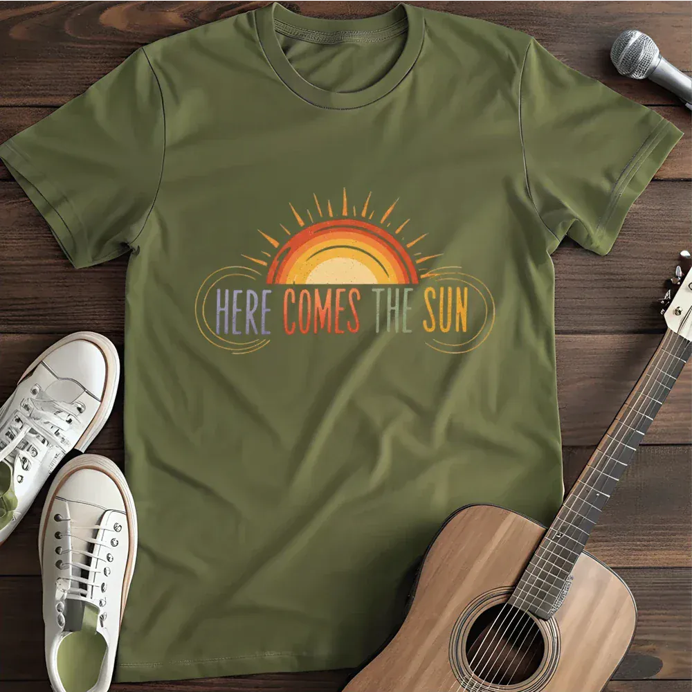 Printify T-Shirt Military Green / S Sun T Shirt