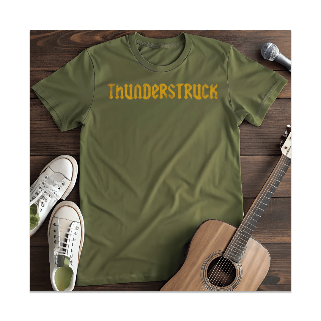 Printify T-Shirt Military Green / S Thunderstruck T-Shirt