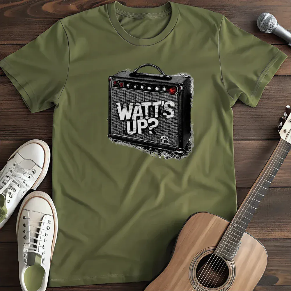 Printify T-Shirt Military Green / S Watt S Up T Shirt