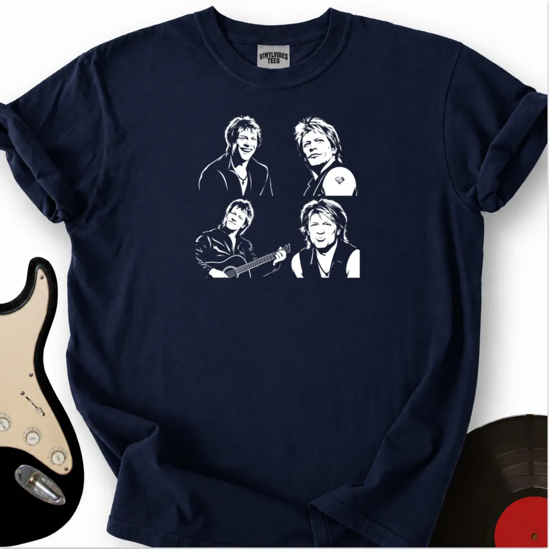 Printify T-Shirt Navy / S Bon Jovi T-Shirt