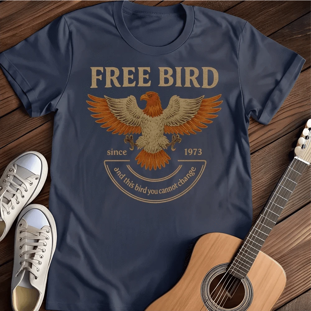 Printify T-Shirt Navy / S Free Bird T Shirt