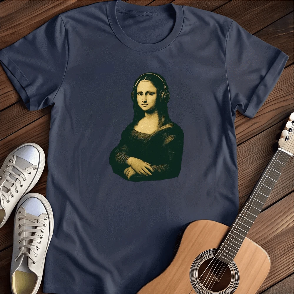 Printify T-Shirt Navy / S Music Lisa T Shirt