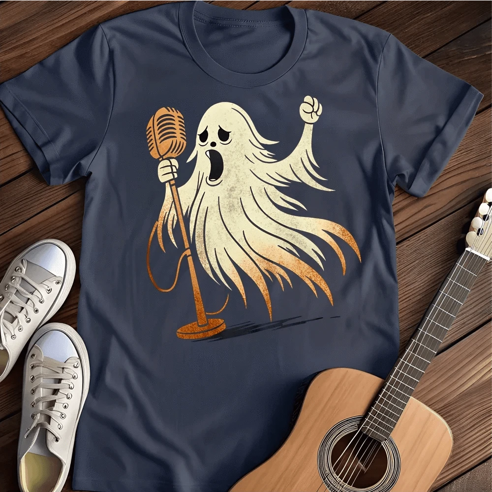 Printify T-Shirt Navy / S Rocking Ghost T Shirt