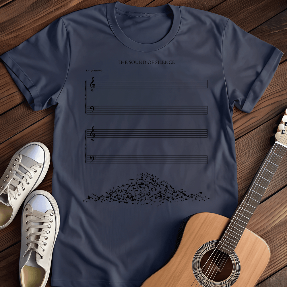 Printify T-Shirt Navy / S Sound Of Silence T-Shirt