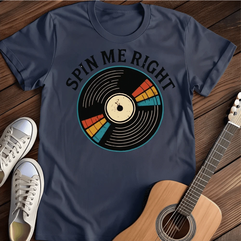Printify T-Shirt Navy / S Spin Me T Shirt