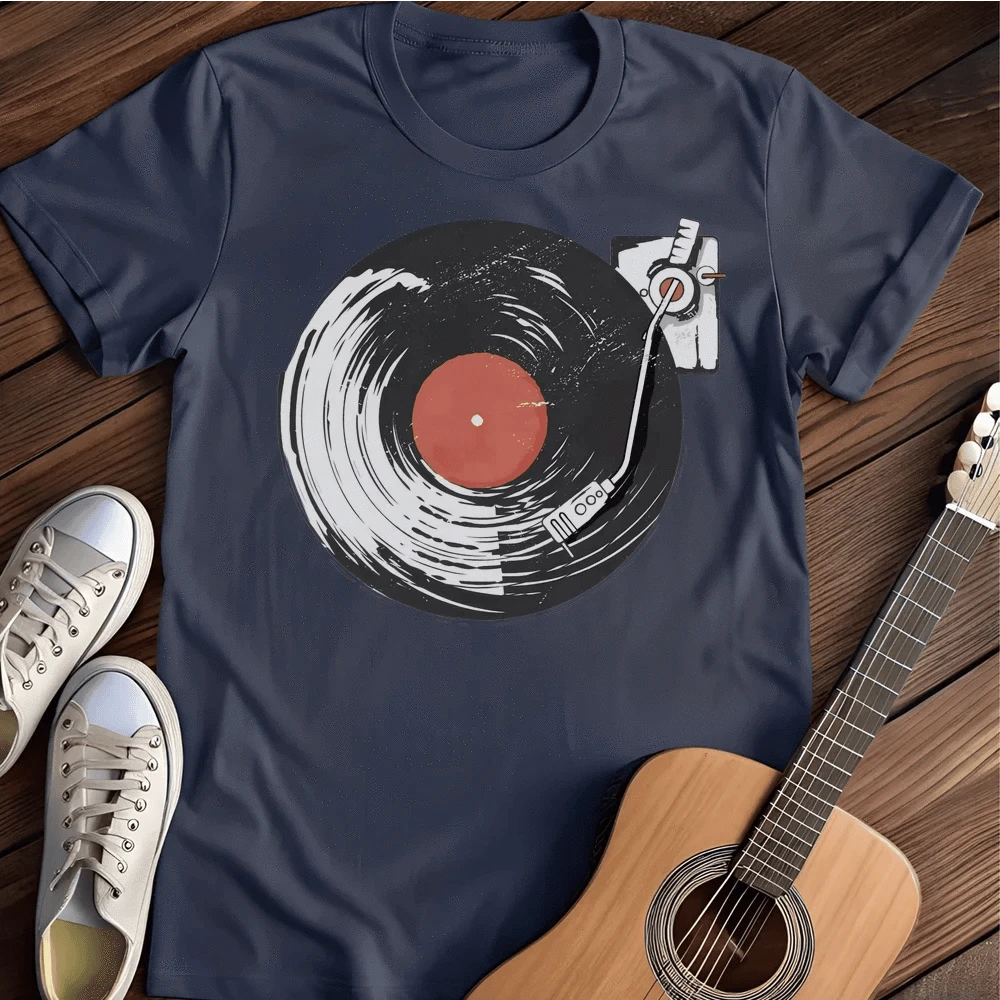 Printify T-Shirt Navy / S Vinyl Wave T Shirt