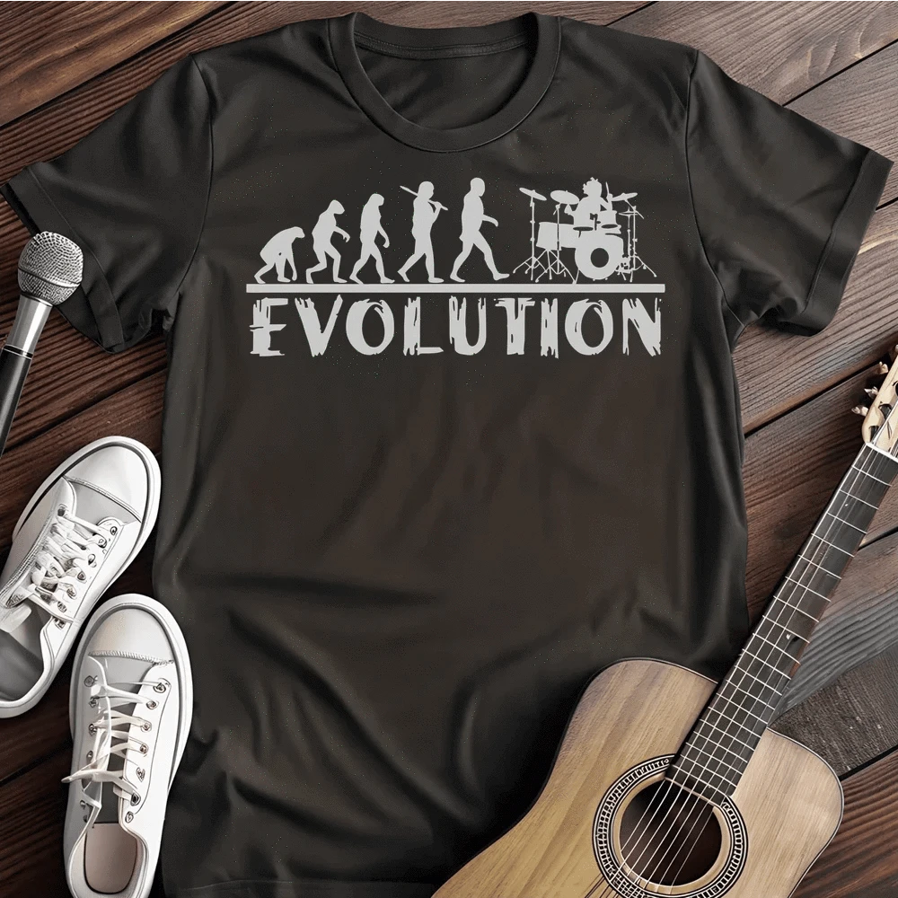 Printify T-Shirt S / Black Drummer Evolution T-Shirt