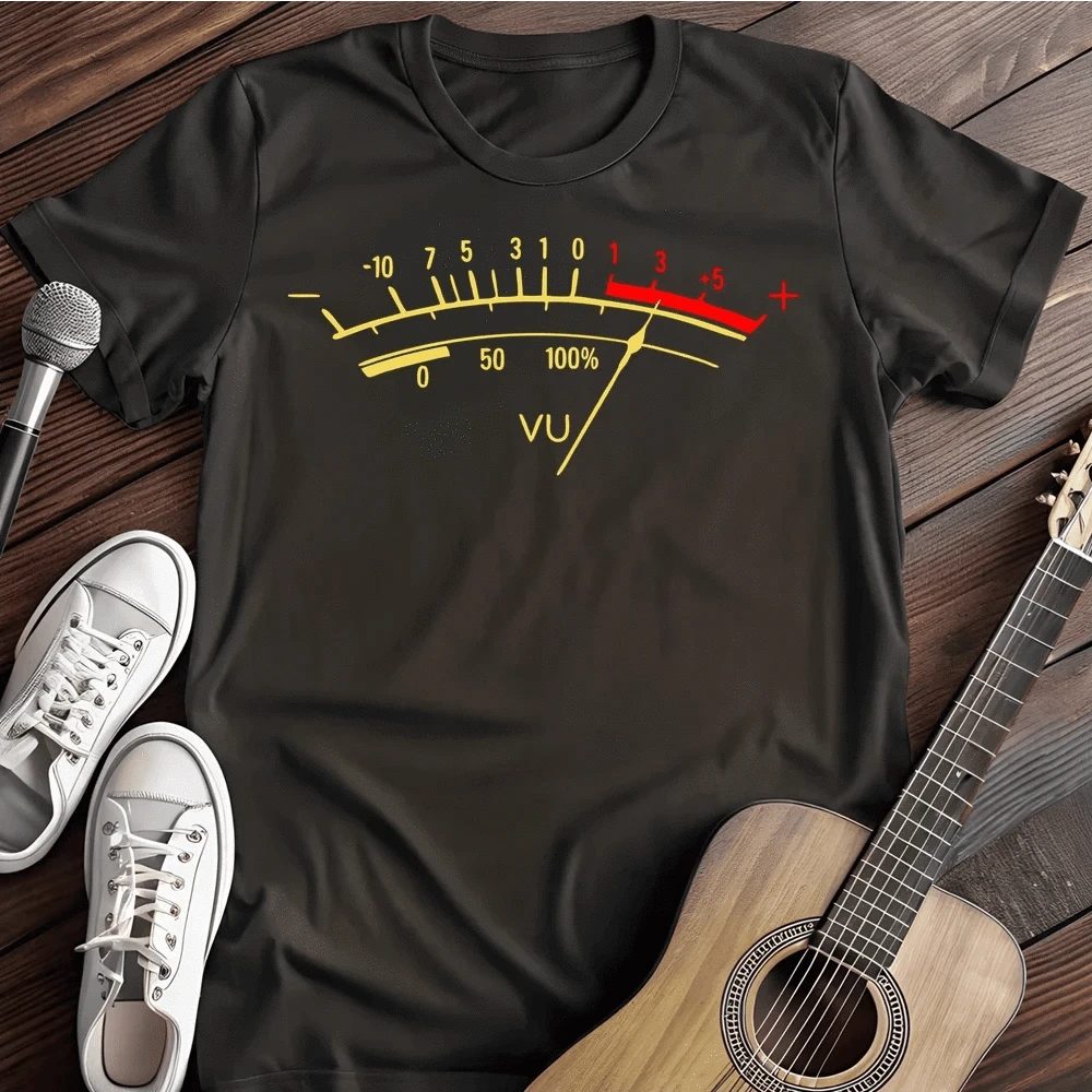 Printify T-Shirt S / Black Vu Meter T-Shirt