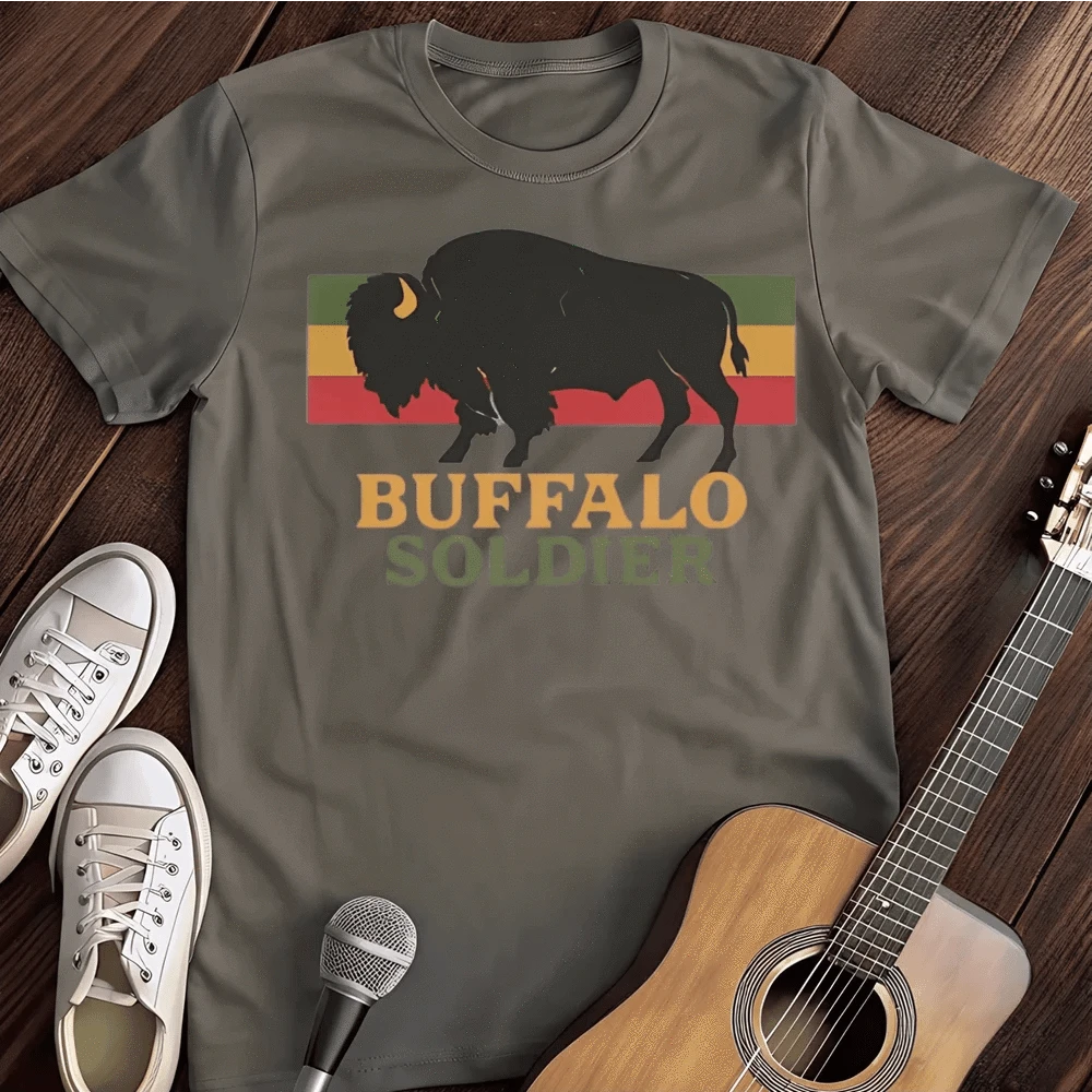 Printify T-Shirt S / Charcoal Buffalo Soldier T Shirt