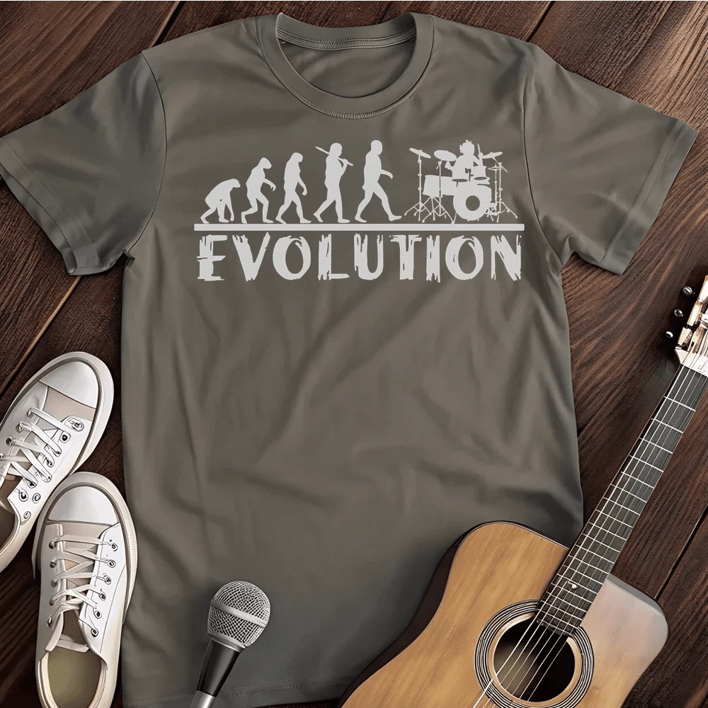 Printify T-Shirt S / Charcoal Drummer Evolution T-Shirt