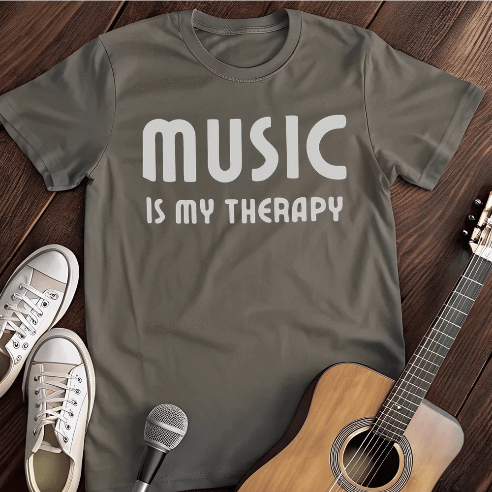 Printify T-Shirt S / Charcoal Music Is T-Shirt
