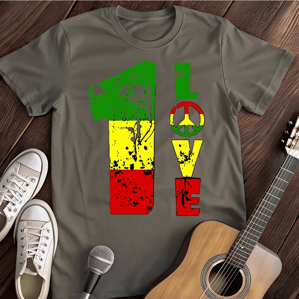 Printify T-Shirt S / Charcoal One Love T-Shirt