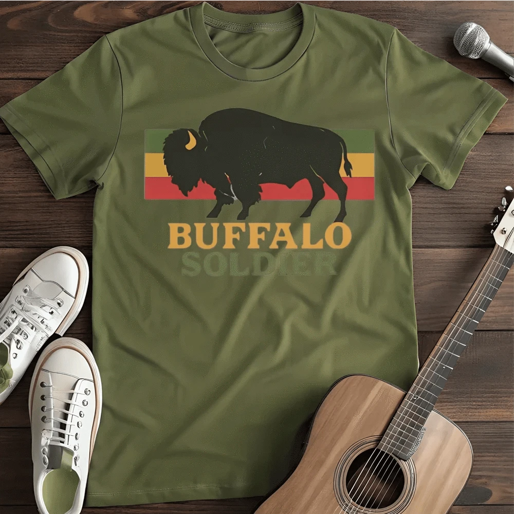 Printify T-Shirt S / Military Green Buffalo Soldier T Shirt