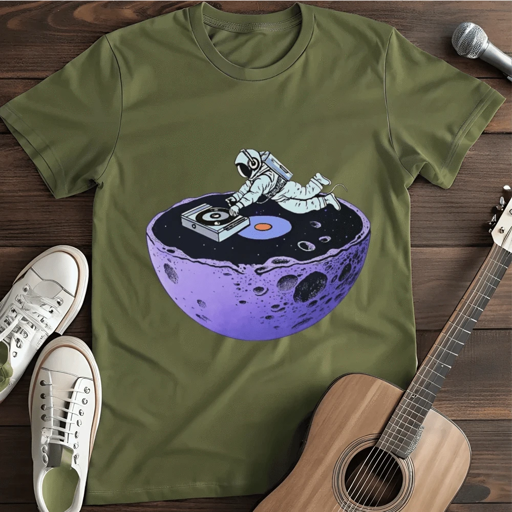 Printify T-Shirt S / Military Green Floating Astronaut T-Shirt