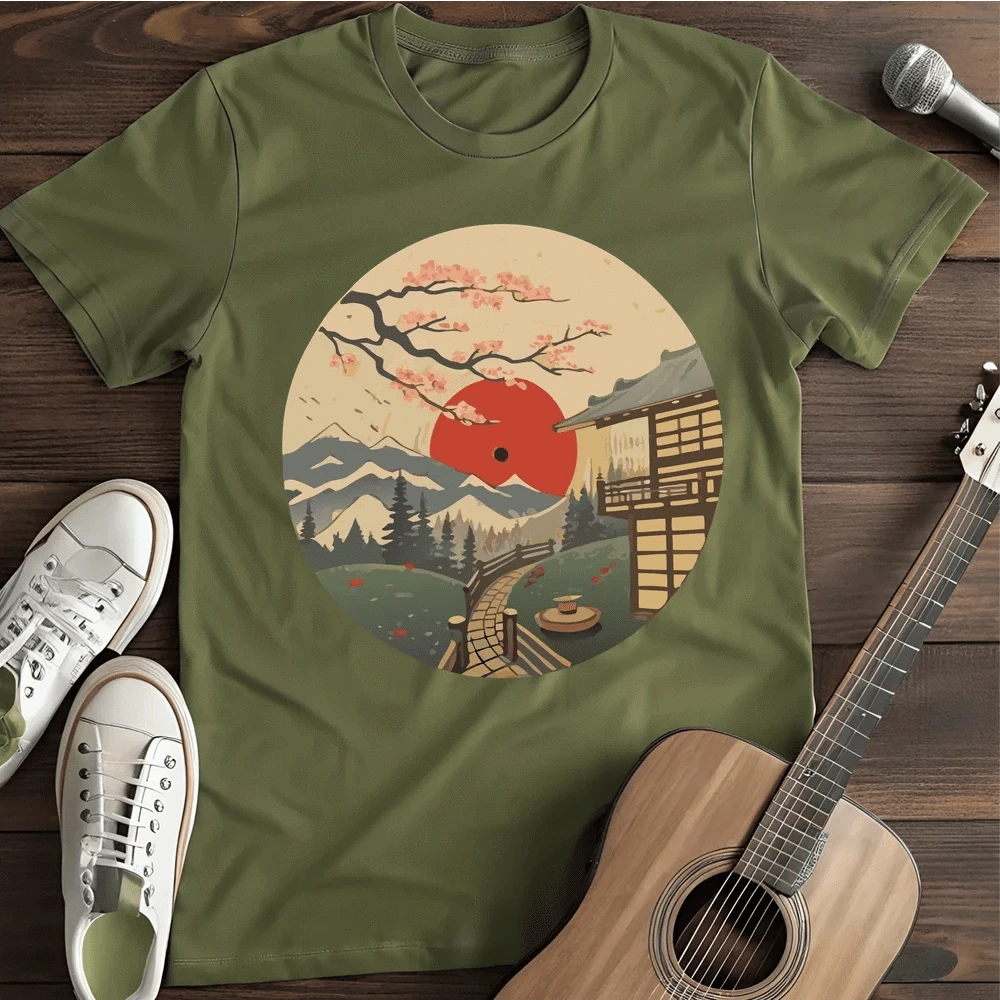 Printify T-Shirt S / Military Green Japan Garden Vinyl T-Shirt