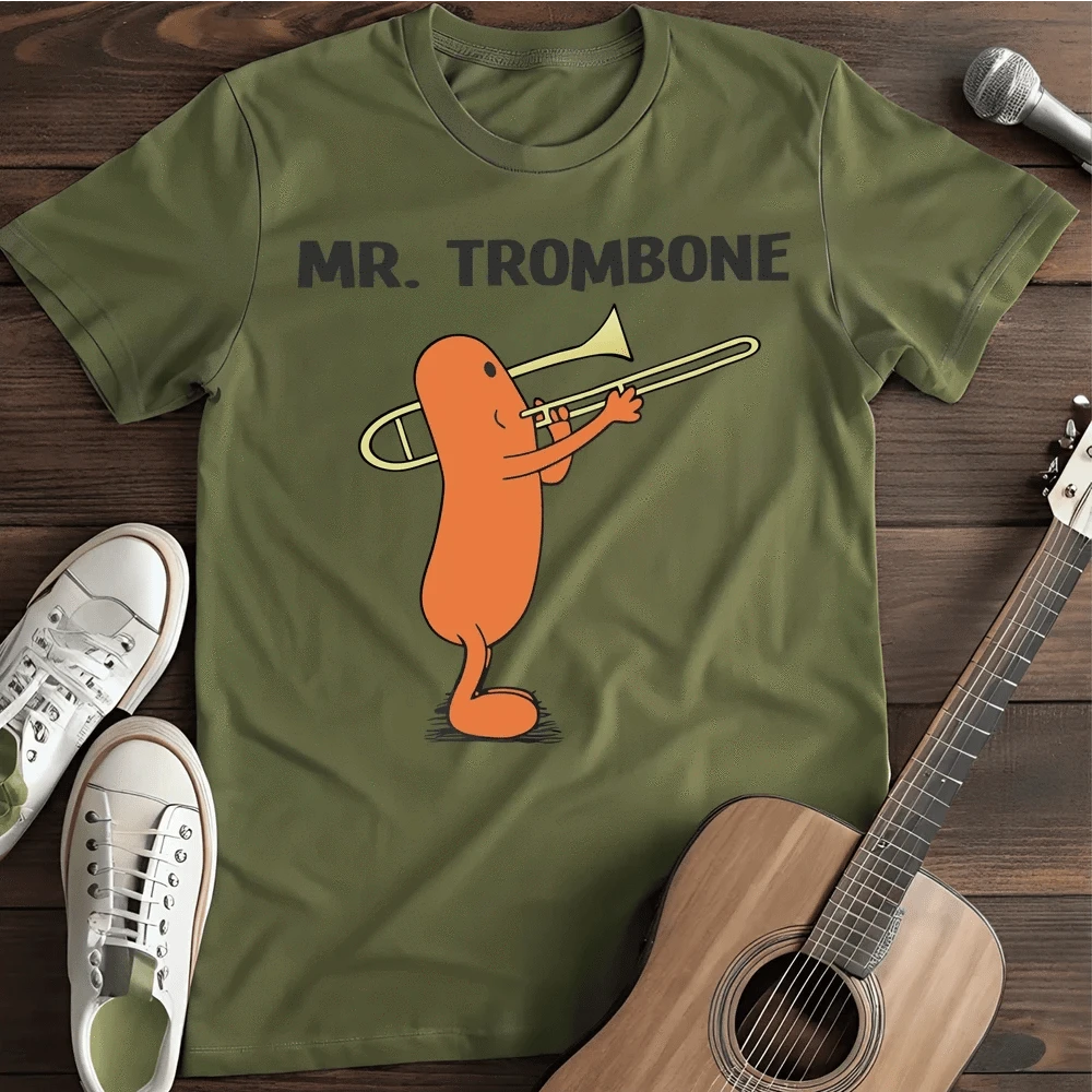 Printify T-Shirt S / Military Green Mr Trombone T-Shirt