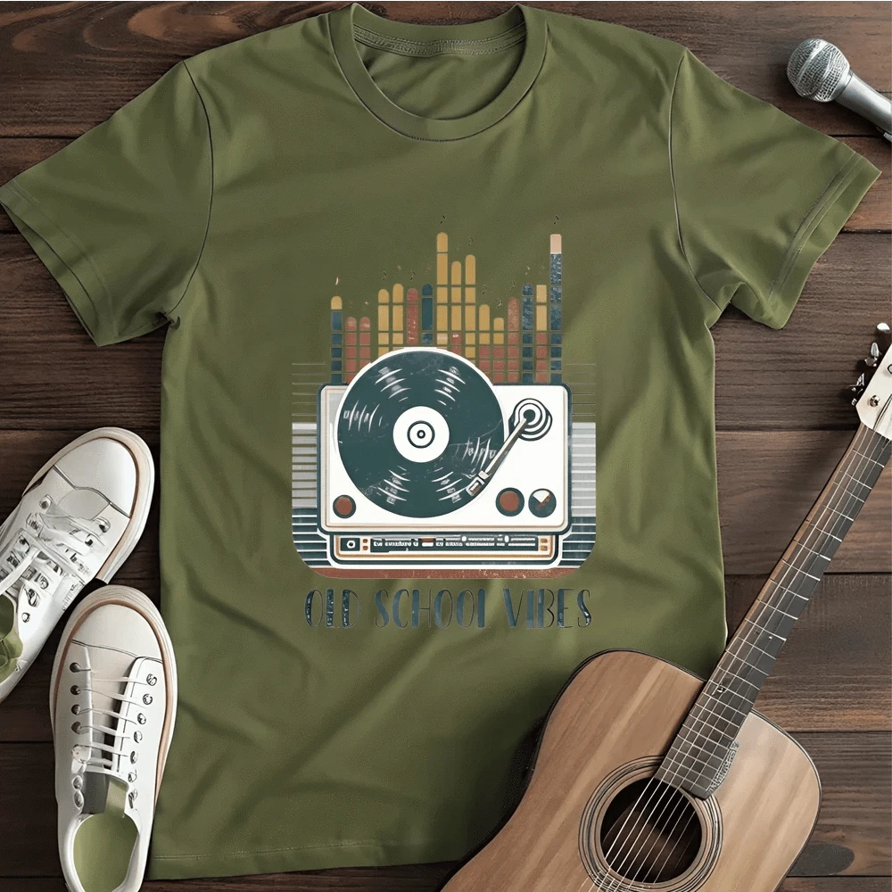 Printify T-Shirt S / Military Green Old Skool Vibes T-Shirt
