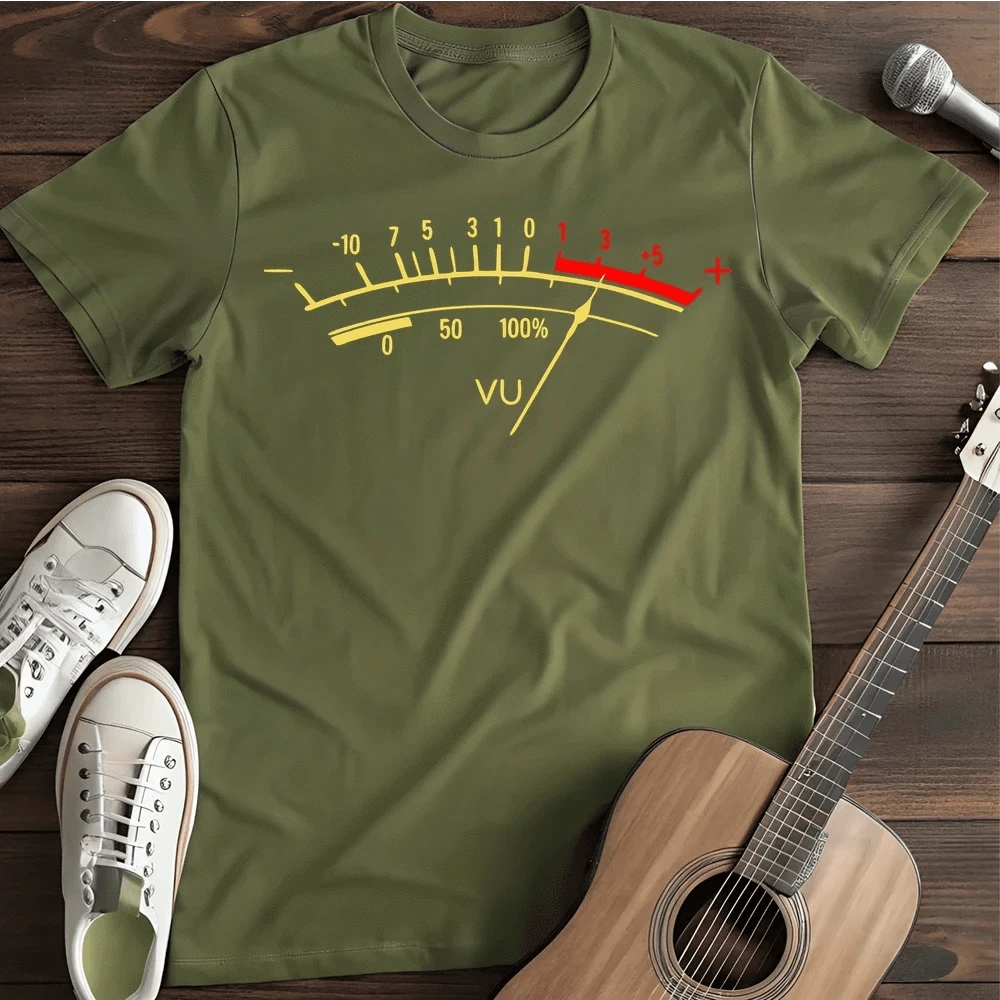 Printify T-Shirt S / Military Green Vu Meter T-Shirt