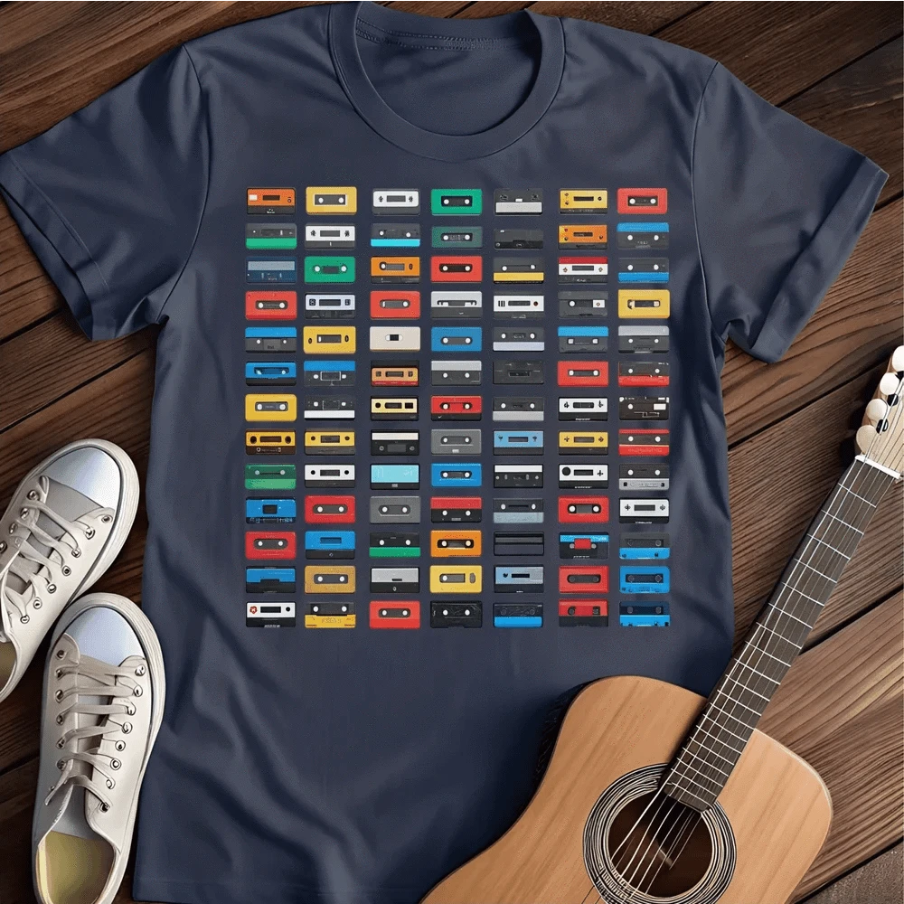 Printify T-Shirt S / Navy Casette Hoarder T-Shirt