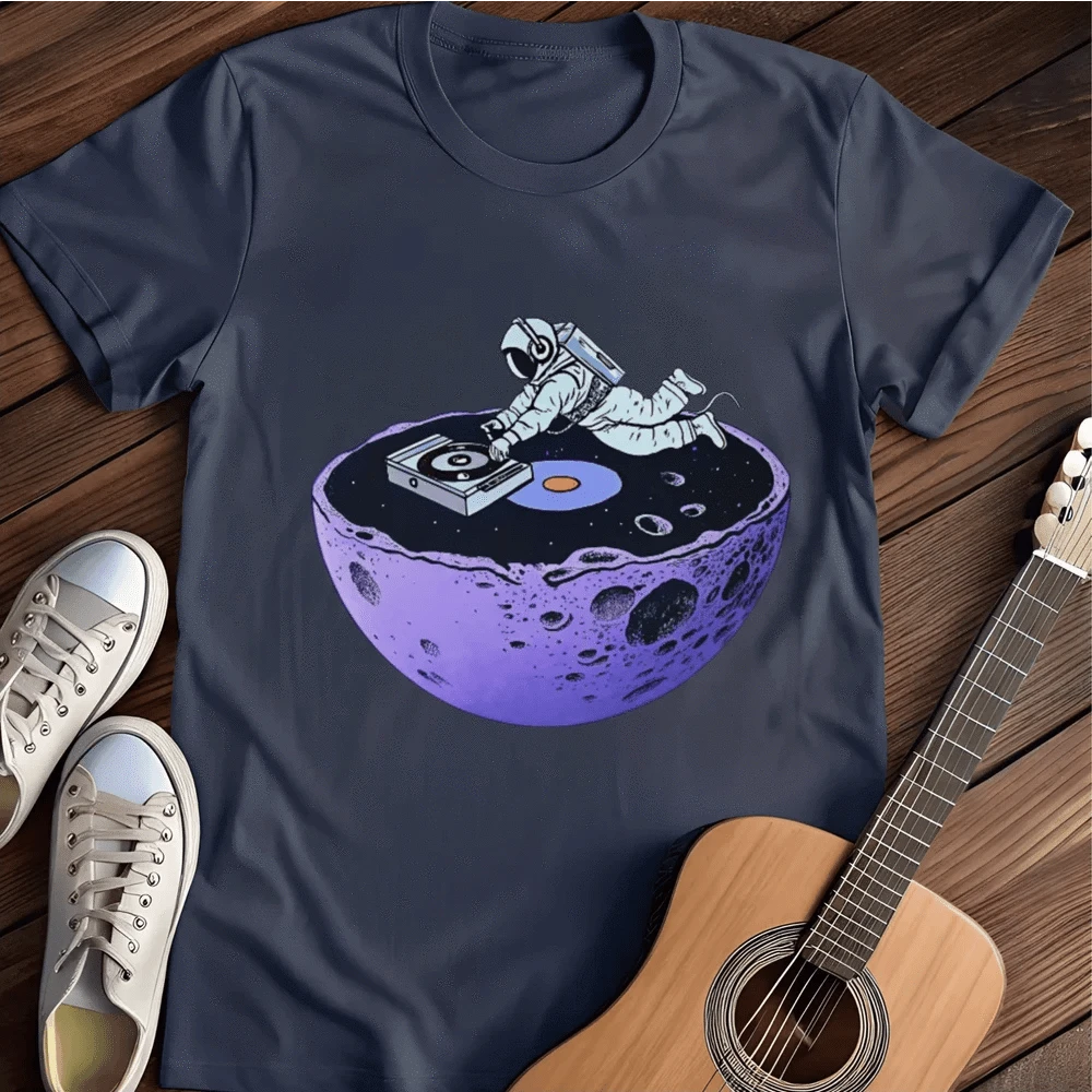 Printify T-Shirt S / Navy Floating Astronaut T-Shirt