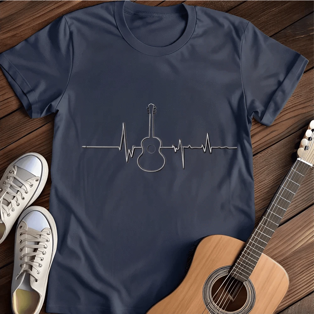 Printify T-Shirt S / Navy Guitar Lifeline T-Shirt