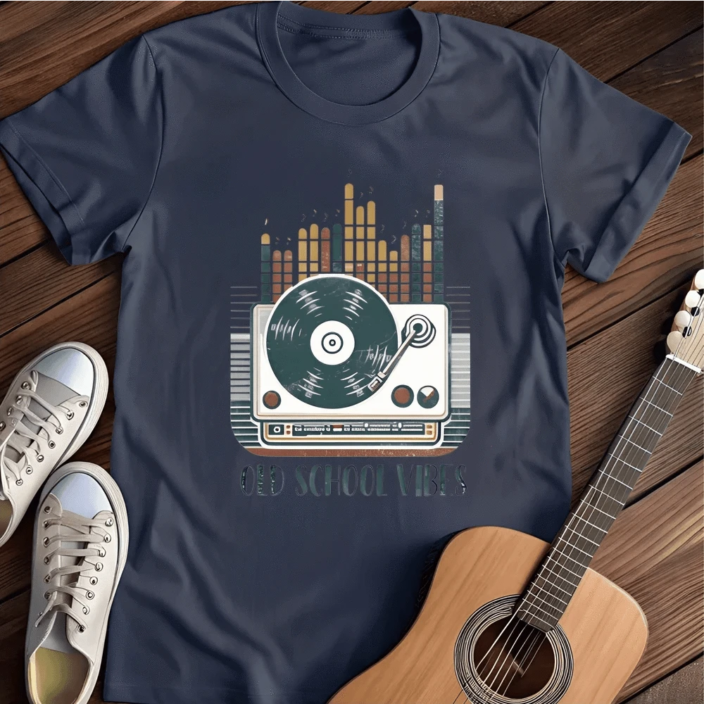 Printify T-Shirt S / Navy Old Skool Vibes T-Shirt