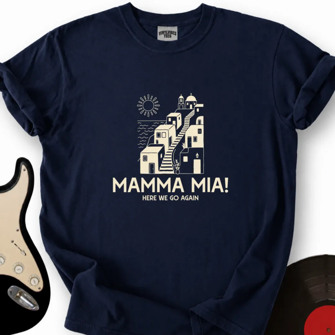 Printify T-Shirt S / Navy Postcard Greece T-Shirt