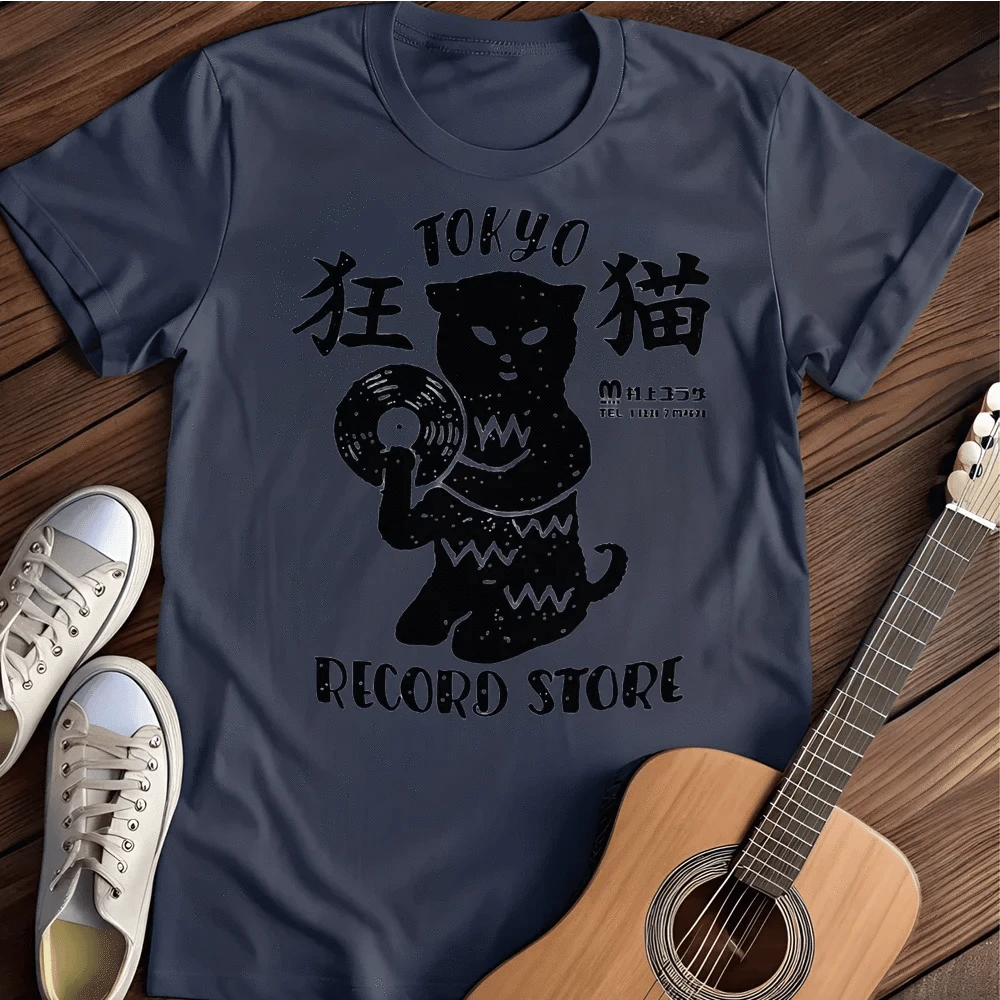 Printify T-Shirt S / Navy Tokyo Record Store T-Shirt