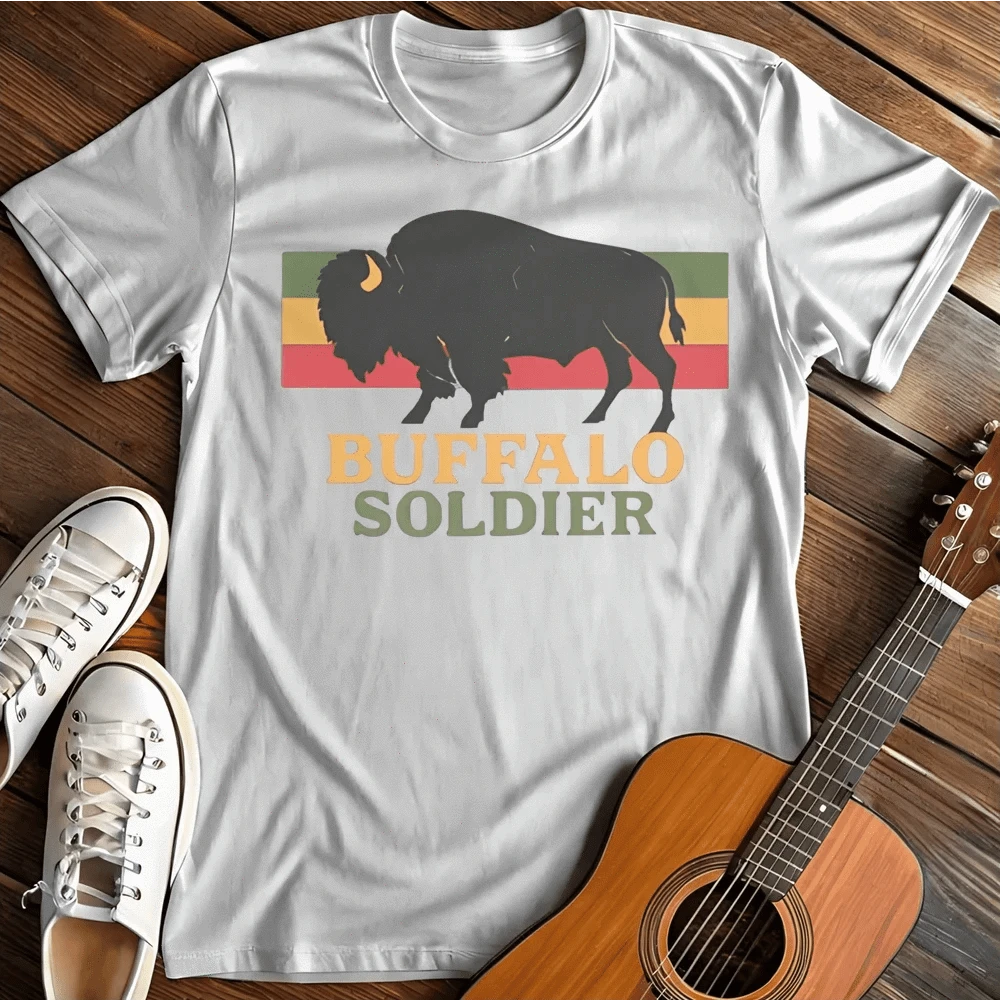 Printify T-Shirt S / White Buffalo Soldier T Shirt