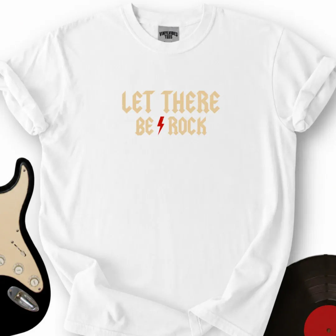 Printify T-Shirt S / White Let there be rock T-Shirt