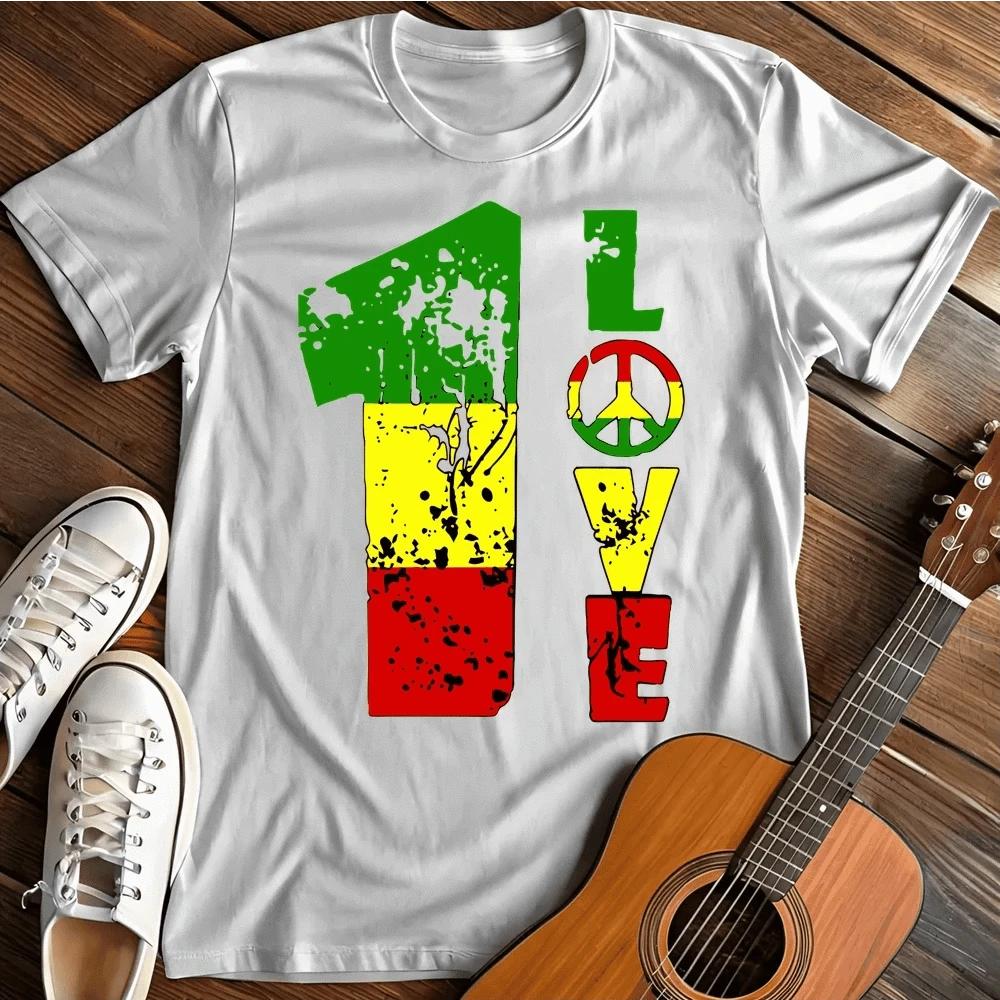 Printify T-Shirt S / White One Love T-Shirt