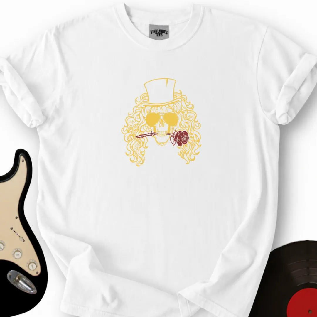 Printify T-Shirt S / White Skull Rose T-Shirt