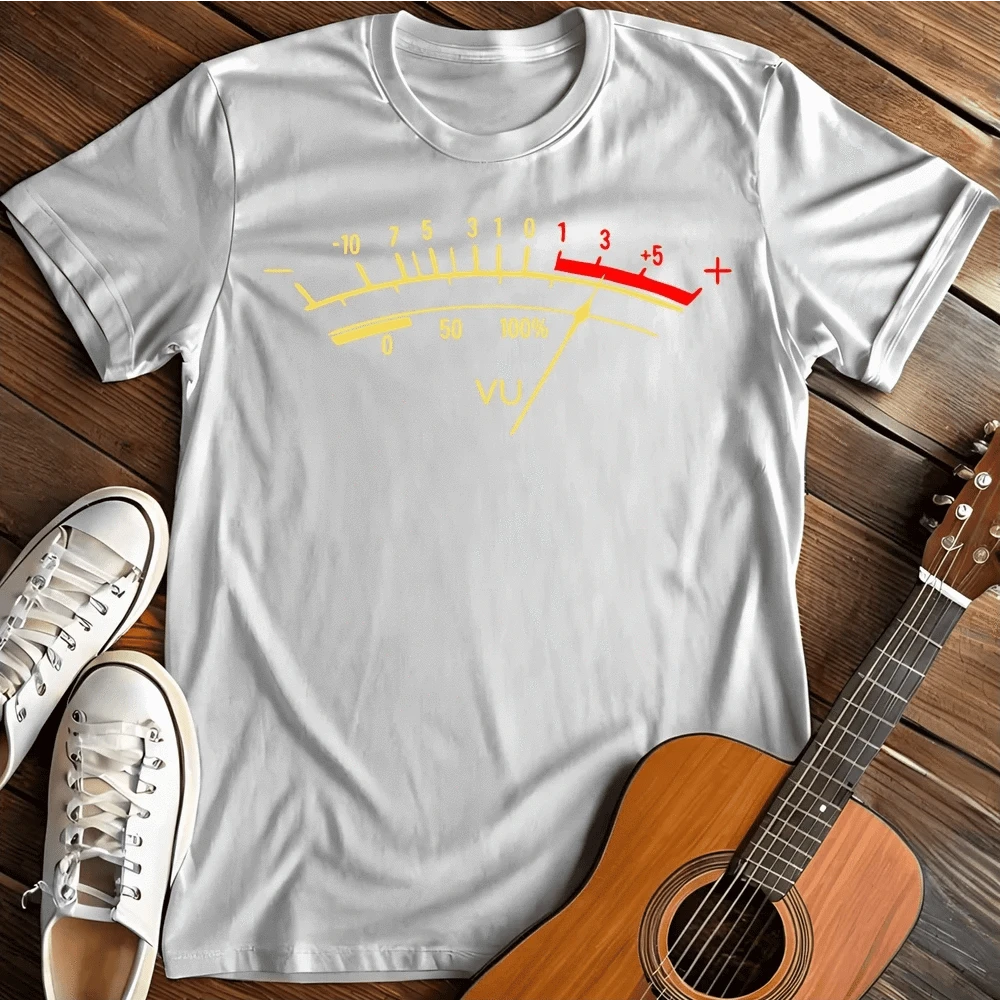 Printify T-Shirt S / White Vu Meter T-Shirt