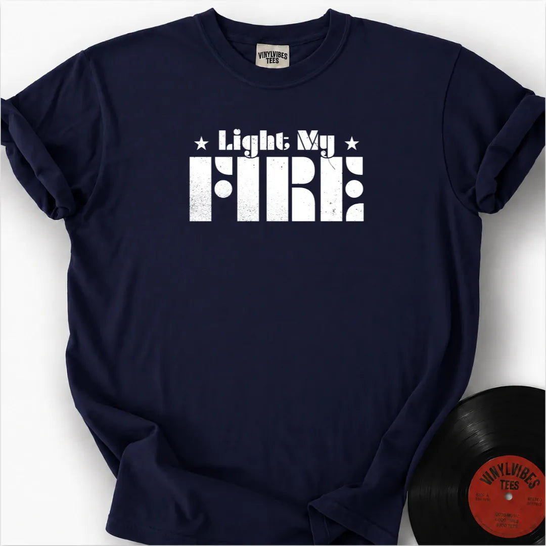 Printify T-Shirt True Navy / S Light My Fire Premium T-Shirt
