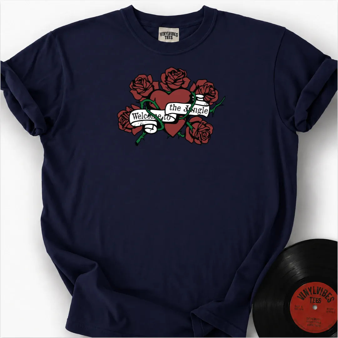 Printify T-Shirt True Navy / S November Rose Premium T-Shirt