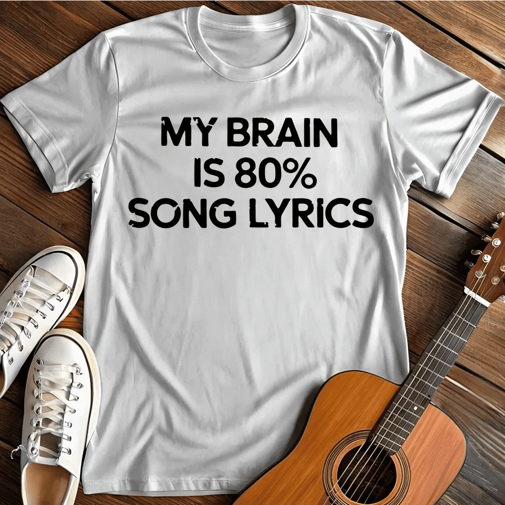 Printify T-Shirt White / S 80 Lyrics T Shirt