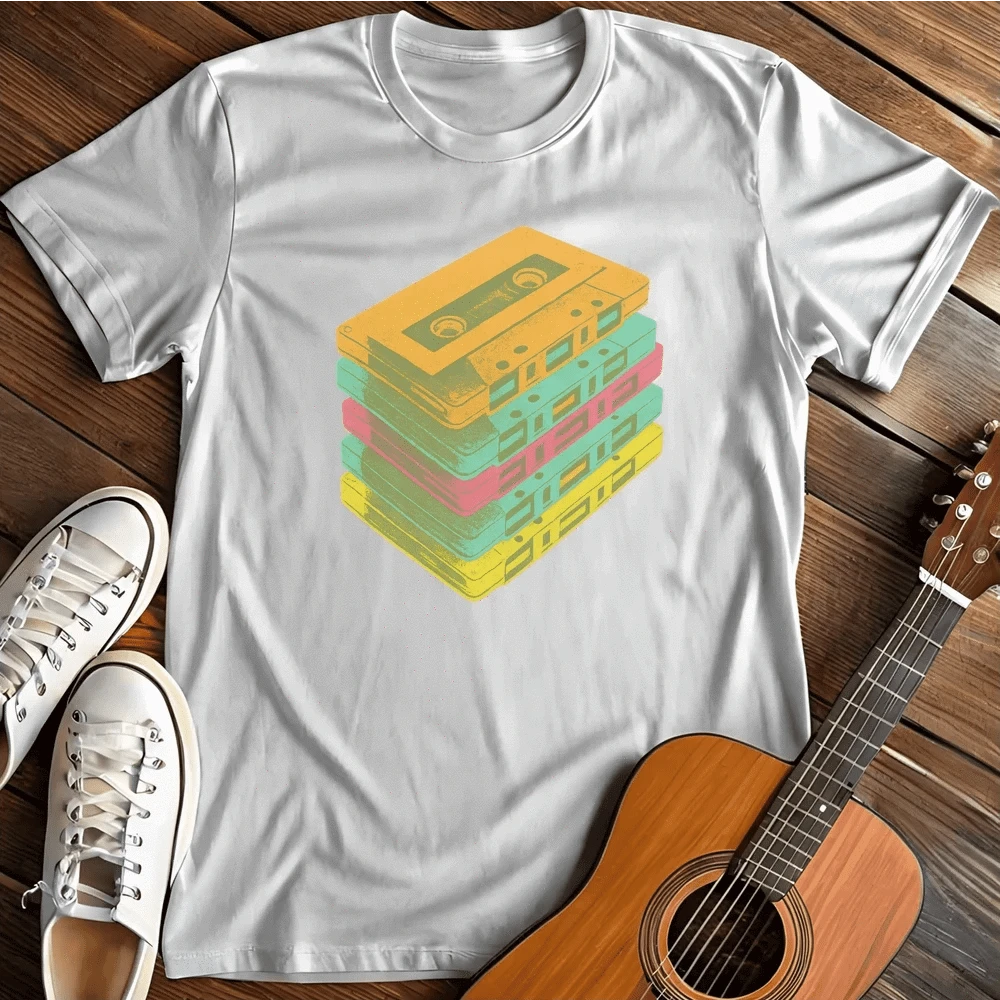 Printify T-Shirt White / S Casettes T Shirt