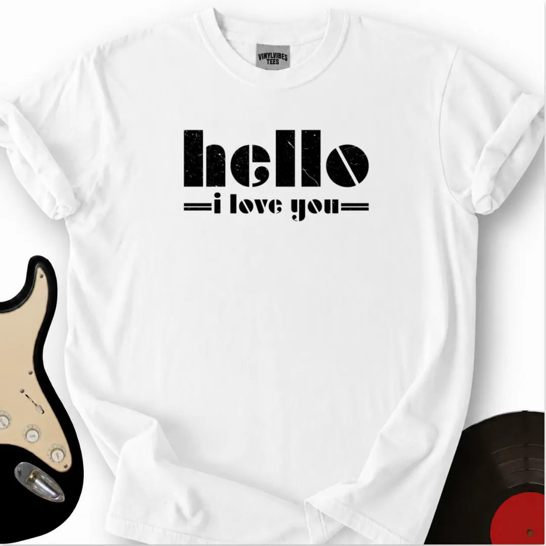 Printify T-Shirt White / S Hello, I Love You T-Shirt