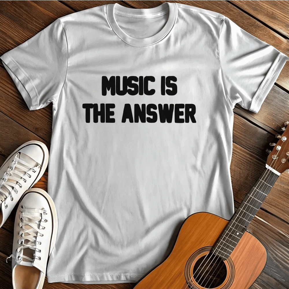 Printify T-Shirt White / S Music Answer T Shirt