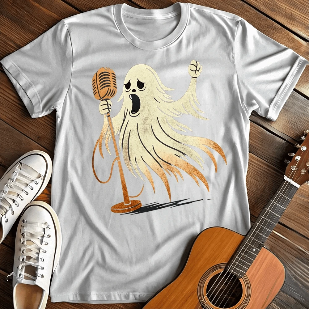 Printify T-Shirt White / S Rocking Ghost T Shirt