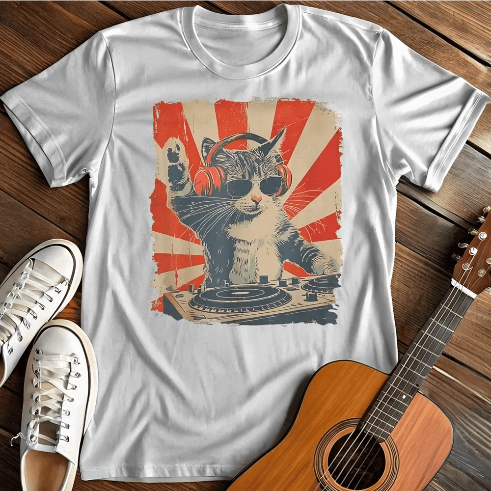 Printify T-Shirt White / S Vibing Cat T Shirt