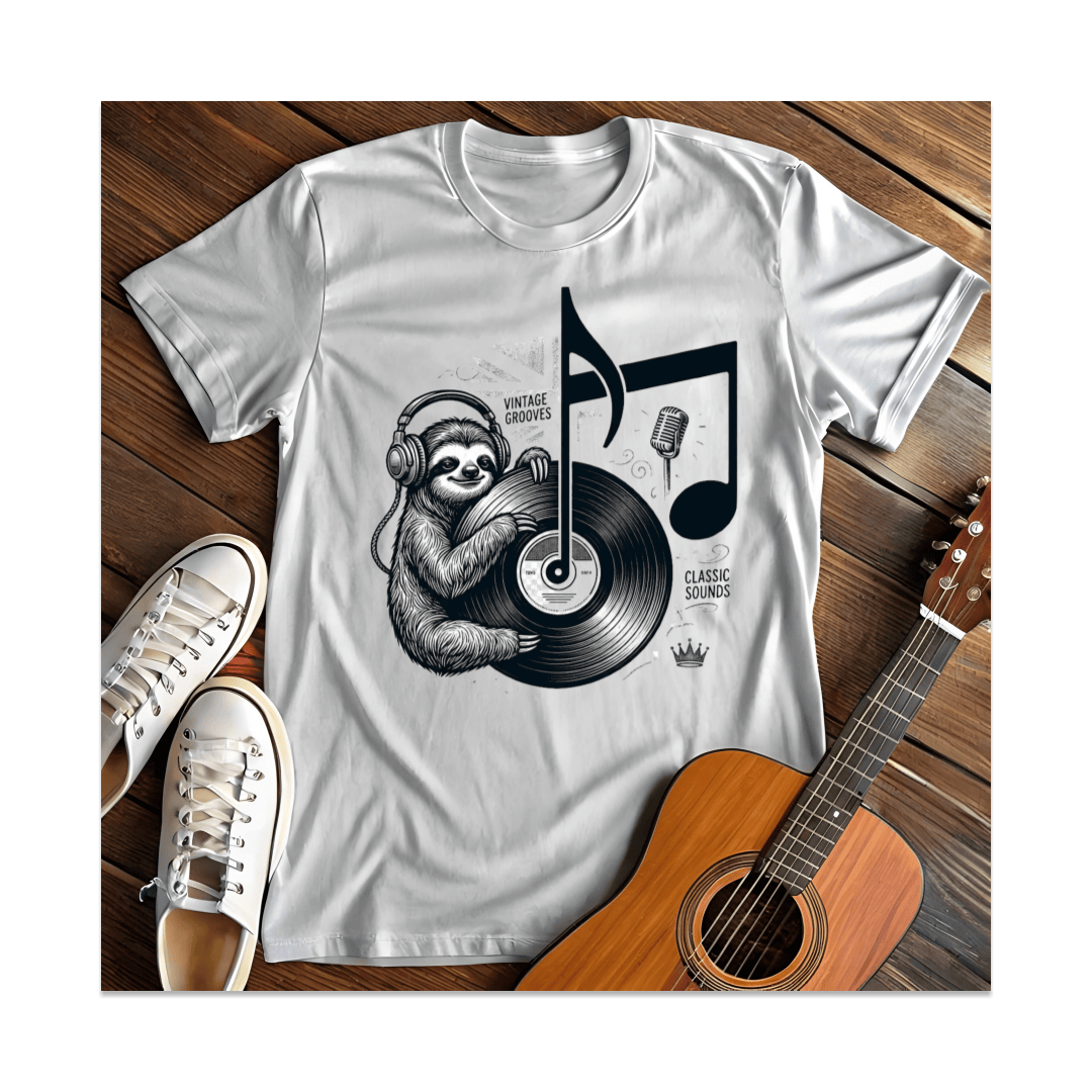 Printify T-Shirt White / S Vintage Grooves T-Shirt