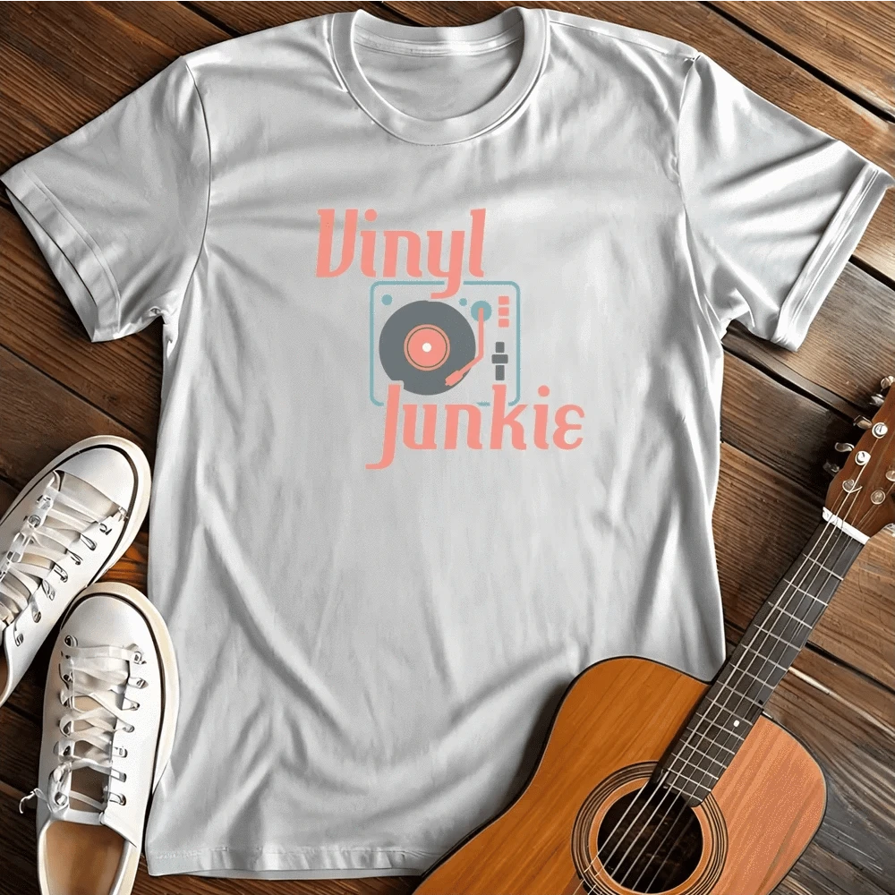 Printify T-Shirt White / S Vinyl Junkies T Shirt