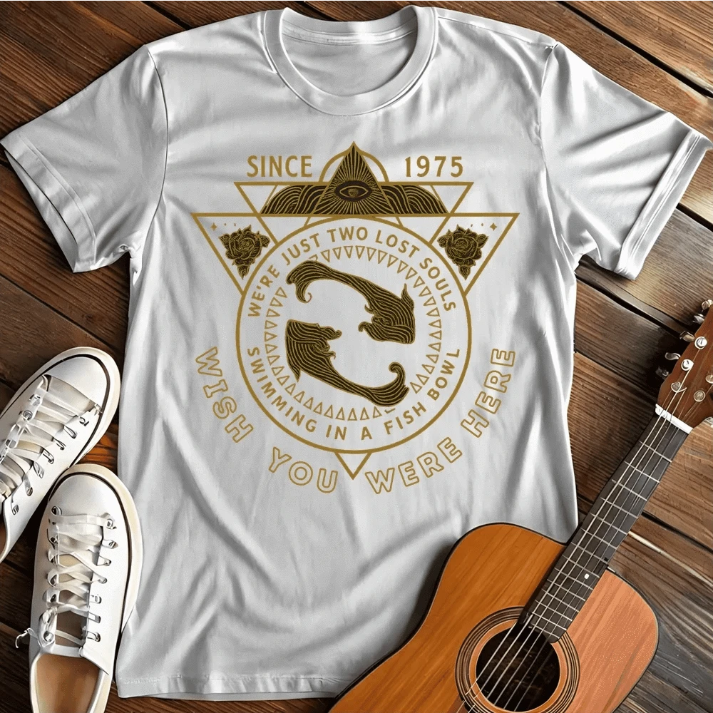 Printify T-Shirt White / S Wish You Where Here T Shirt