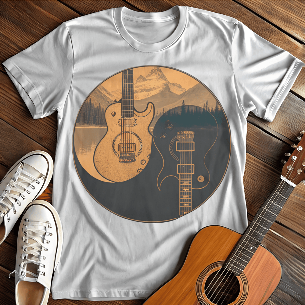 Printify T-Shirt White / S YinYang Guitar T-Shirt