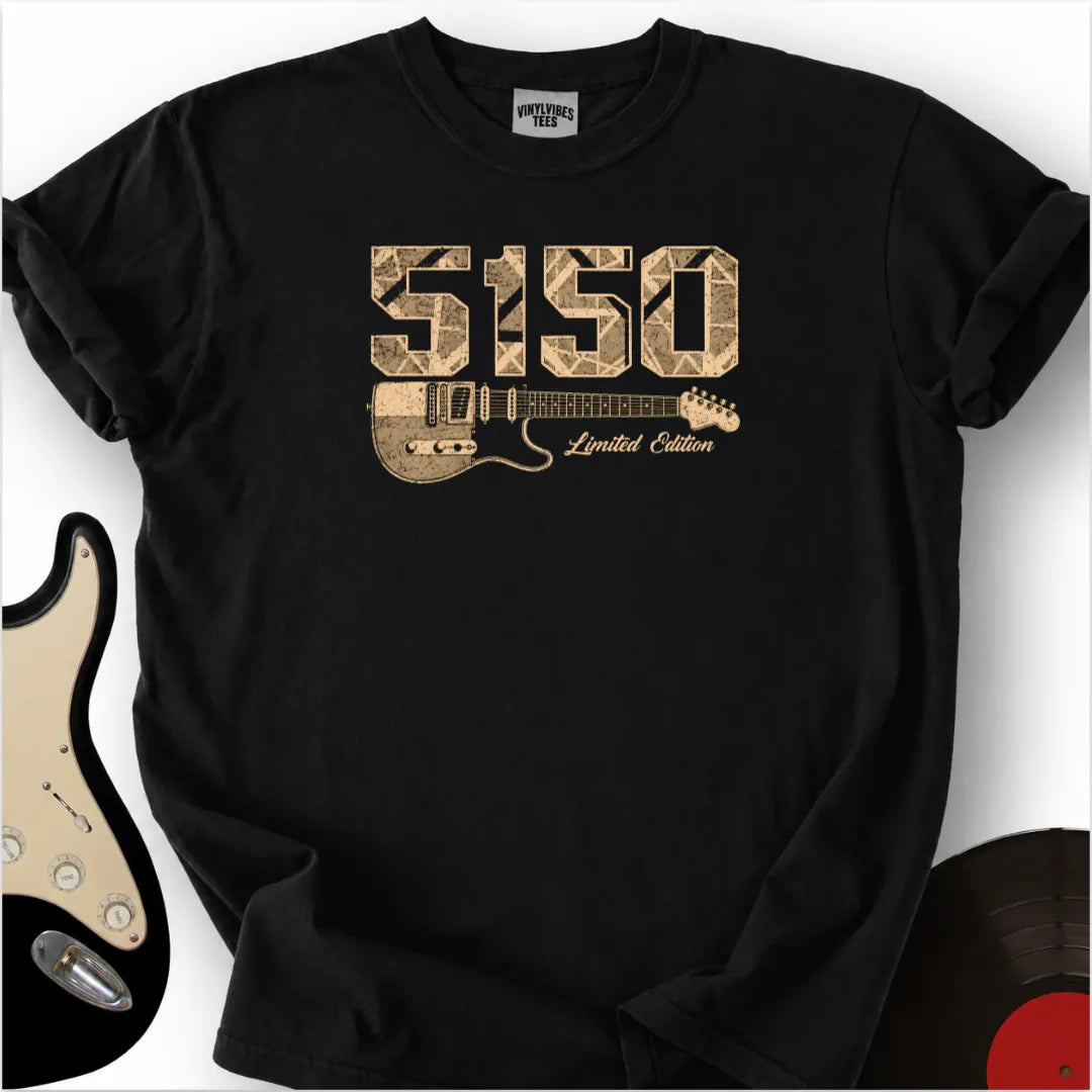 Printify T-Shirt Black / S 5150 Vintage Rock Guitar Premium T-Shirt